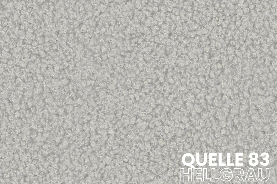 Textur-Nahaufnahme Bouclé-Stoff Quelle 83 in Hellgrau.