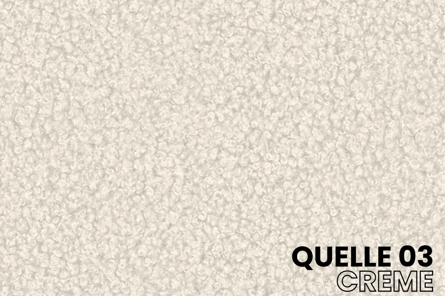 Nahaufnahme von Bouclé-Stoff Textur Quelle 03 Creme