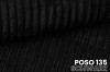 Stoffmuster Poso 135 in Schwarz: Hochwertiger Cord-Bezugsstoff für Möbel