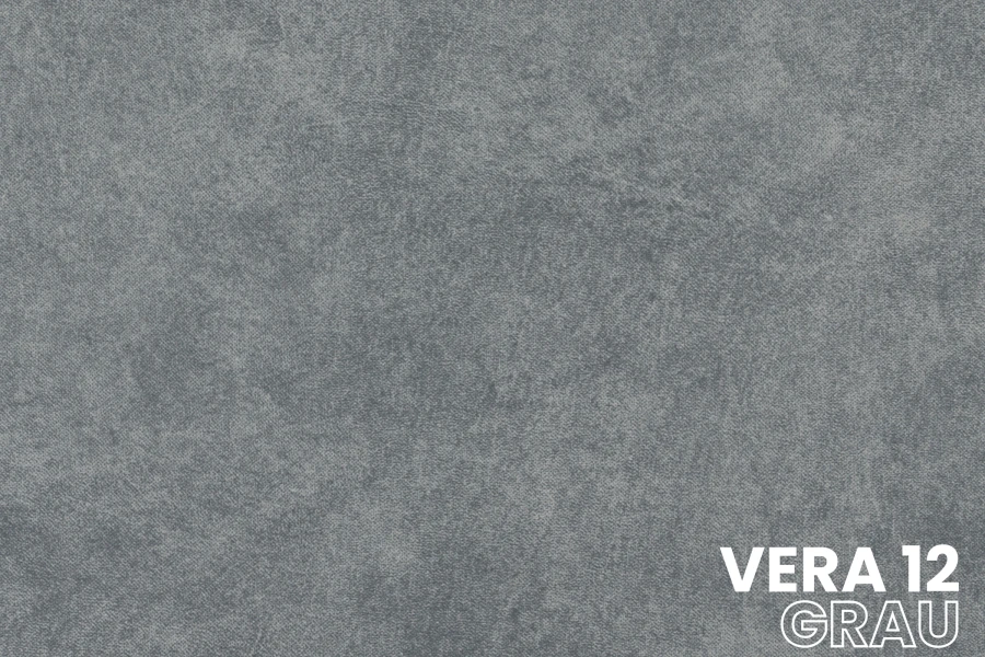 Detaillierte Texturansicht des Möbelstoffs Vera 12 in Grau.