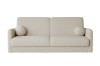 Cremeweißes 2-Sitzer Sofa aus strukturiertem Bouclé-Stoff auf weißem Hintergrund.