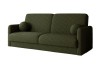 Dunkelgrünes Bouclé Sofa für ein modernes Zuhause auf weißem Hintergrund.