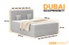 Maße und Abmessungen für das Dubai Boxspringbett in verschiedenen Größen von DeinMöbel24.