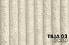 Stoffmuster Tilia 03 Ecru: Detailansicht der weichen Rippenstruktur für Polstermöbel.