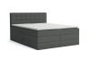 Freistehendes Sante Boxspringbett in Schwarz mit dekorativem Kopfteil