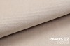 Stoffprobe Paros 02 Beige: Detailaufnahme der feinen Textur für Polsterbetten.