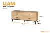 Liam Kollektion RTV 07: TV-Lowboard in Eichenoptik mit 4 Schubladen, Maße: 121x50x40 cm.