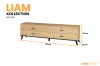 Liam Kollektion RTV 06: TV-Board in Holzoptik mit 4 Schubladen – Maße 181x50x40 cm.