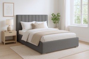 VENICE Polsterbett mit Bettkasten und Lattenrost Bouclé Deine Möbel