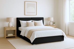 INES Polsterbett mit Bettkasten und Lattenrost Bouclé Deine Möbel