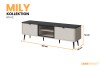 Mily TV-Board RTV 12: Modernes Lowboard in Beige und Dunkelgrau, Maße 160x52x40 cm.