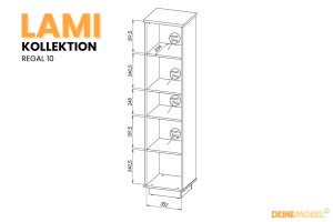 LAMI G Jugendzimmer-Set Kinderzimmer Kleiderschrank, Schreibtisch, Regale & Wandboard Deine Moebel