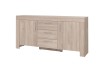 Modernes Sideboard in Eiche-Optik mit 3 Schubladen und 2 Türen für das Wohnzimmer.