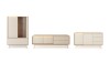 Togy Möbel-Auswahl: Highboard, breites TV-Lowboard und Sideboard in eleganter Farbkombination.