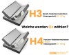 Matratzen-Vergleich H3 und H4: Bonell-Federkern vs. 7-Zonen-Taschenfederkern.