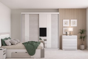 HEAVEN MULTI Schlafzimmer Set Komplettschlafzimmer Kleiderschrank 183 203 233 cm breit Deine Möbel