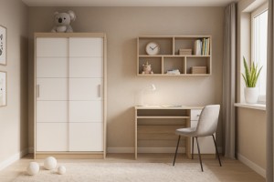 TILL 06 Jugendzimmer-Set Kinderzimmer-Set in Eiche Sonoma / Weiß matt Deine Moebel