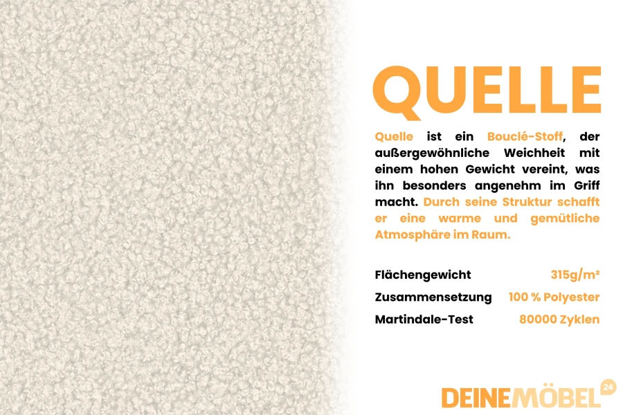 Bouclé-Stoff Quelle: Weiche Textur und technische Daten für strapazierfähige Polstermöbel.