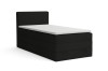 Schwarzes Boxspringbett Einzelbett mit Bouclé-Stoff und Topper