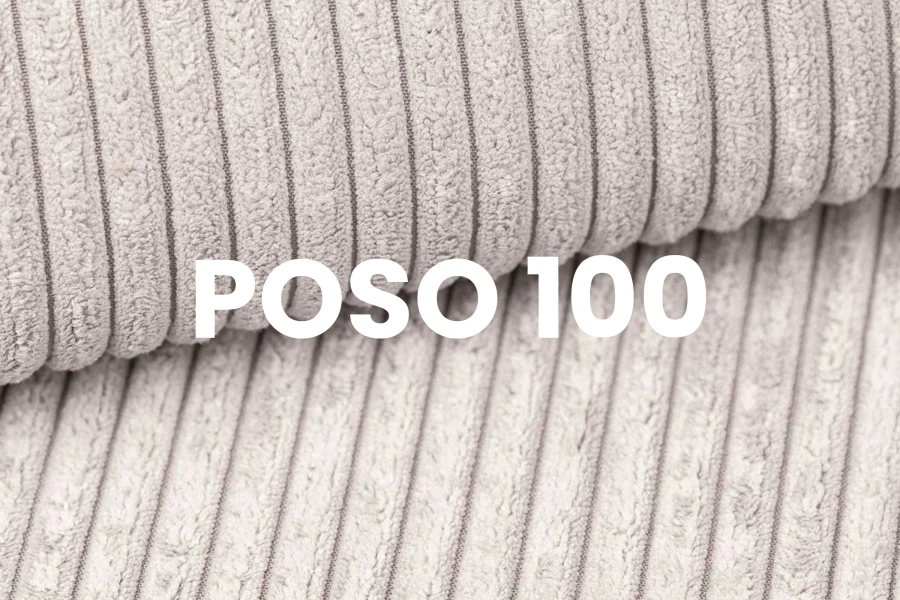 Detailansicht Cord-Stoff POSO 100 in hellem Beige.