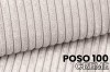 Textur-Detail Cord-Stoff POSO 100 Creme für hochwertige Bettenbezüge.