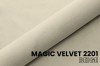 Nahaufnahme des Magic Velvet Stoffs in der Farbe Beige 2201, weiche Samt-Optik für Betten.