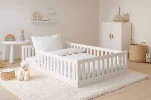 BELMO 140x200 Weiß Kinderbett Laufstall Deine Möbel