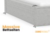 Massive 12 cm dicke Bettseiten aus grauem Cordstoff für Polsterbetten von Deinemoebel24.