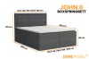 Technische afmetingen en beschikbare maten voor het John II boxspringbed in het overzicht.