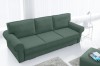 Dunkelgrünes 3-Sitzer Sofa in einem stilvollen Wohnzimmer-Ambiente.