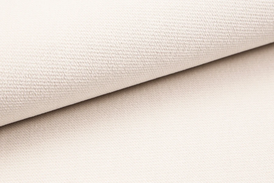 Cremefarbener Webstoff Detailansicht der Textur