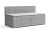 Hellgraues Kindersofa Mateo aus strukturiertem Cord-Stoff freistehend