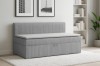 Hellgraues Mateo Kindersofa in Cord-Optik im hellen Wohnzimmer-Ambiente