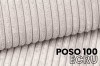 Nahaufnahme Cordstoff POSO 100 in Ecru – Hochwertiger Polsterstoff mit Rippenstruktur.
