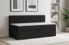 Schwarzes Mateo Kindersofa aus Kordstoff in einem hellen, modernen Zimmer.