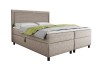 Boxspringbett John in Beige mit Bettkasten und hohem Kopfteil, freigestellt auf Weiß.