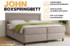 Boxspringbett John Highlights: 2 Bettkästen, 4cm Kaltschaum-Topper und Farbauswahl.