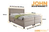 Detaillierte Maße und Größenoptionen für das Boxspringbett John