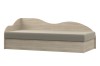 Stilvolles Daybed in Sonoma Eiche mit beiger Polsterung für Jugend- oder Gästezimmer.