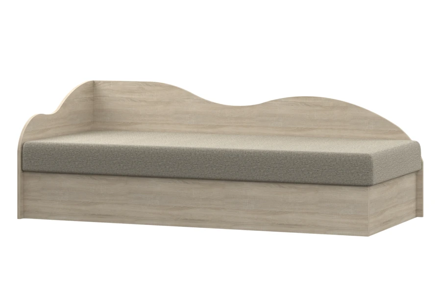 Stilvolles Daybed in Sonoma Eiche mit beiger Polsterung für Jugend- oder Gästezimmer.
