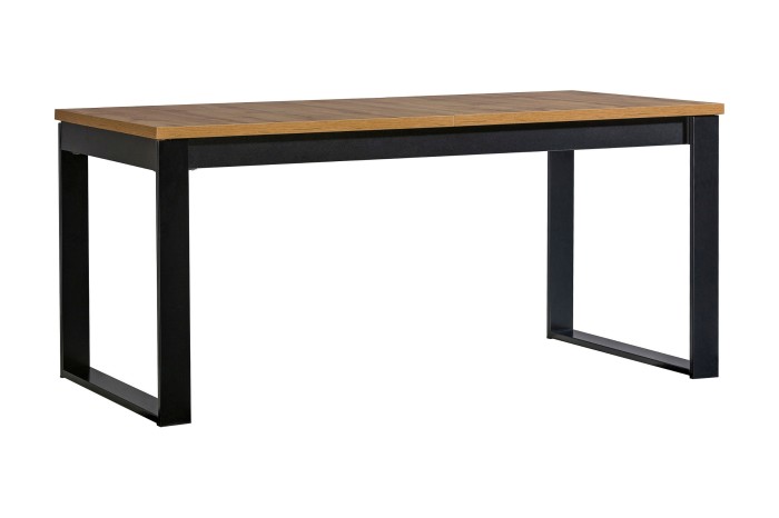 Lami Tisch 14: Stilvoller Esstisch mit Holzplatte und robustem Metallgestell
