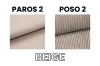 Stoffproben Paros 2 und Poso 2 Cord in der Farbe Beige