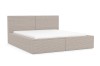 Modernes Polsterbett Berno mit hochwertigem beige Cord-Stoff Bezug freigestellt.