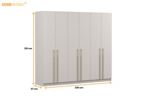 MIRELO Schlafzimmer Set Komplettschlafzimmer in Cashmere Deine Möbel