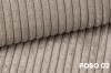 Nahaufnahme von beigem Cordstoff Poso 02 für Polstermöbel.