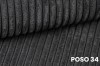 Dunkelgrauer Cord-Stoff POSO 34 - Detailansicht der weichen Rippenstruktur
