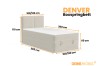 Abmessungen des Denver Boxspringbetts mit Höhen- und Breitenangaben.