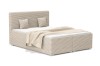 Doppelbett mit strukturiertem Stoffbezug in Tilia 08 Beige.