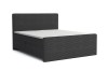 Boxspringbett in Anthrazit mit stilvollem Cord-Bezug und integriertem Bettkasten.