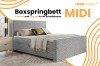 Boxspringbett MIDI in Grau – Komfort und Eleganz für das Schlafzimmer.